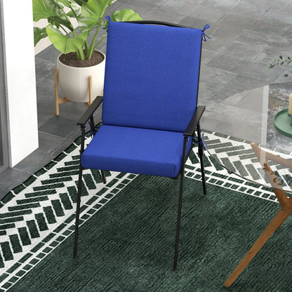 Outdoor Cushions Set of 2, Dining Chair Seat Cushions with Back, Navy Patio Chair Cushions at Gallery Canada