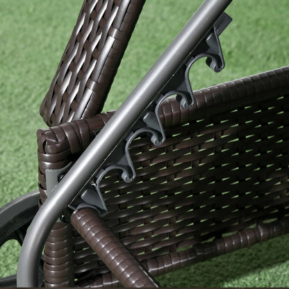 Outdoor Lounger, Deck Lounge Chair, 5-Level Adjustable, Silver Grey, Deep Coffee Chaise Loungers at Gallery Canada