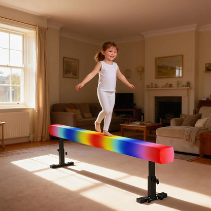 7.5ft Adjustable Gymnastics Balance Beam With Wheels, Training Equipment Gymnastics Mats at Gallery Canada