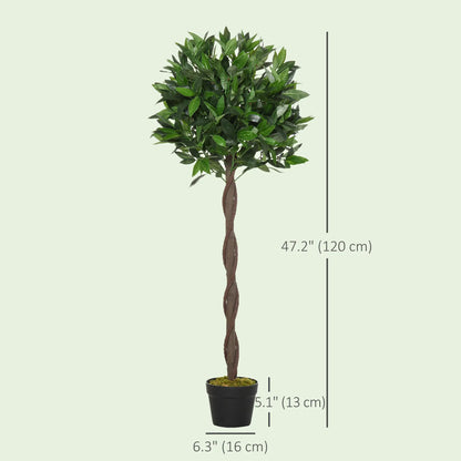 4FT Artificial Laurel Tree Set, Lifelike Fake Plant, Green Artificial Trees at Gallery Canada