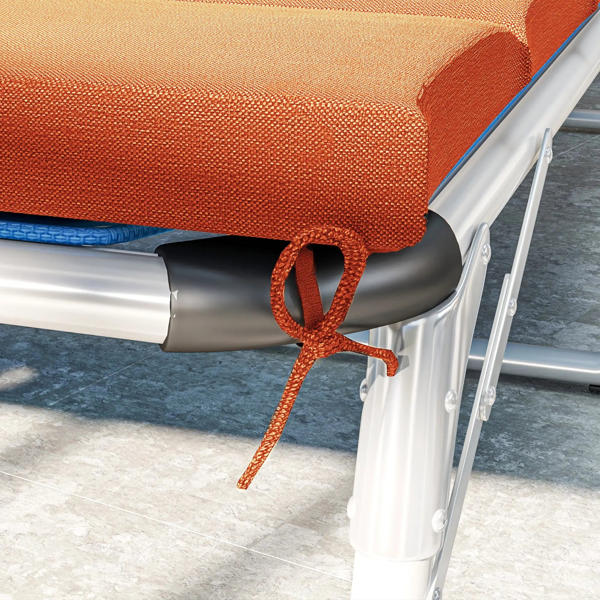 2PCs Patio Chaise Lounge Cushions, Foldable, UPF50+ 230gsm Olefin, 80