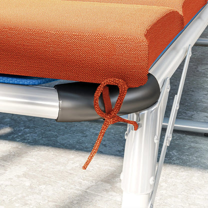 2PCs Patio Chaise Lounge Cushions, Foldable, UPF50+ 230gsm Olefin, 80" x 26", Wine Red Patio Chair Cushions at Gallery Canada