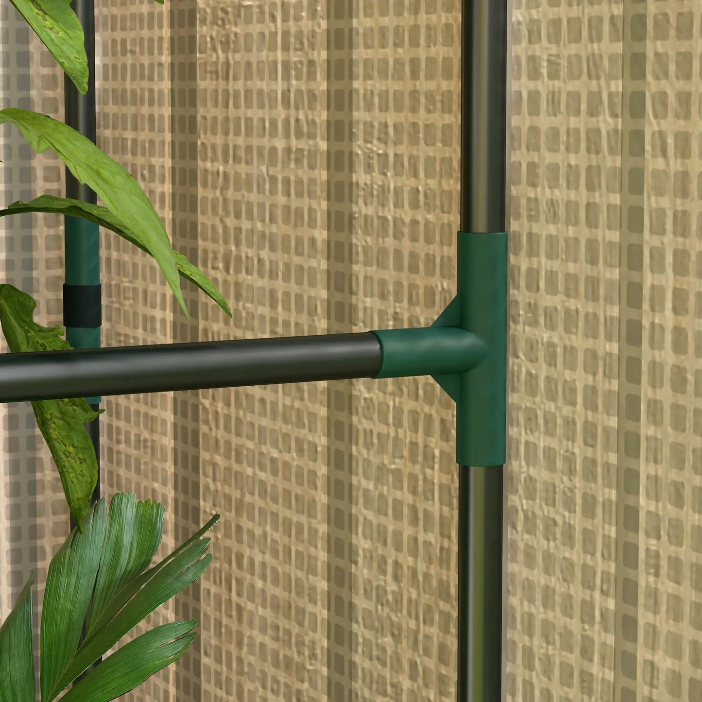 Serre Miniature Avec 4 Étagères à Fils, Portable, 39,4" x 31,5" x 59,1", Blanc