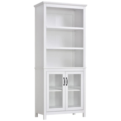 Multifunctional Storage Cabinet, Adjustable Shelves, White White Bookshelves at Gallery Canada