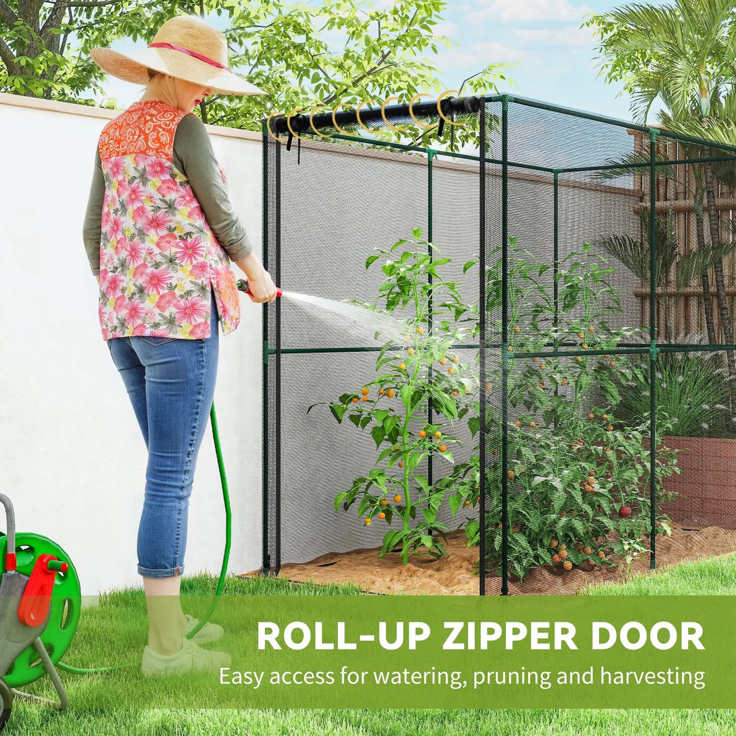 Plant Protection Cage With Zippered Door, Black Crop Cage at Gallery Canada