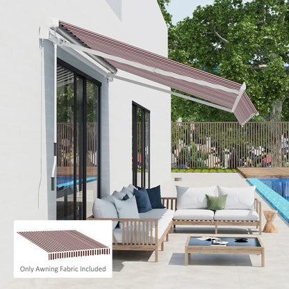 9' x 8' Outdoor Sunshade Canopy, UV Protection, White, Red Awning Fabric Replacement at Gallery Canada