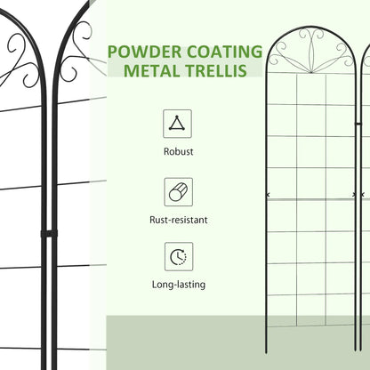 2 Pcs Metal Garden Trellis, Outdoor Plant Support for Climbing Plants Plant Stands at Gallery Canada
