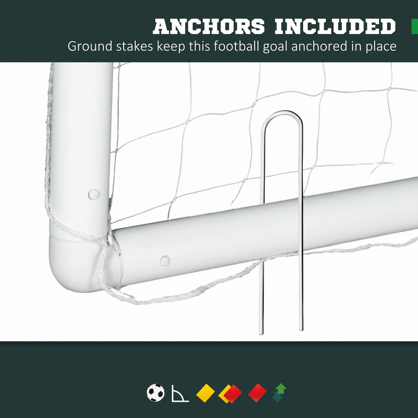 9.8 x 6.6ft Soccer Goal, Portable Practice Net with PE Net Football at Gallery Canada