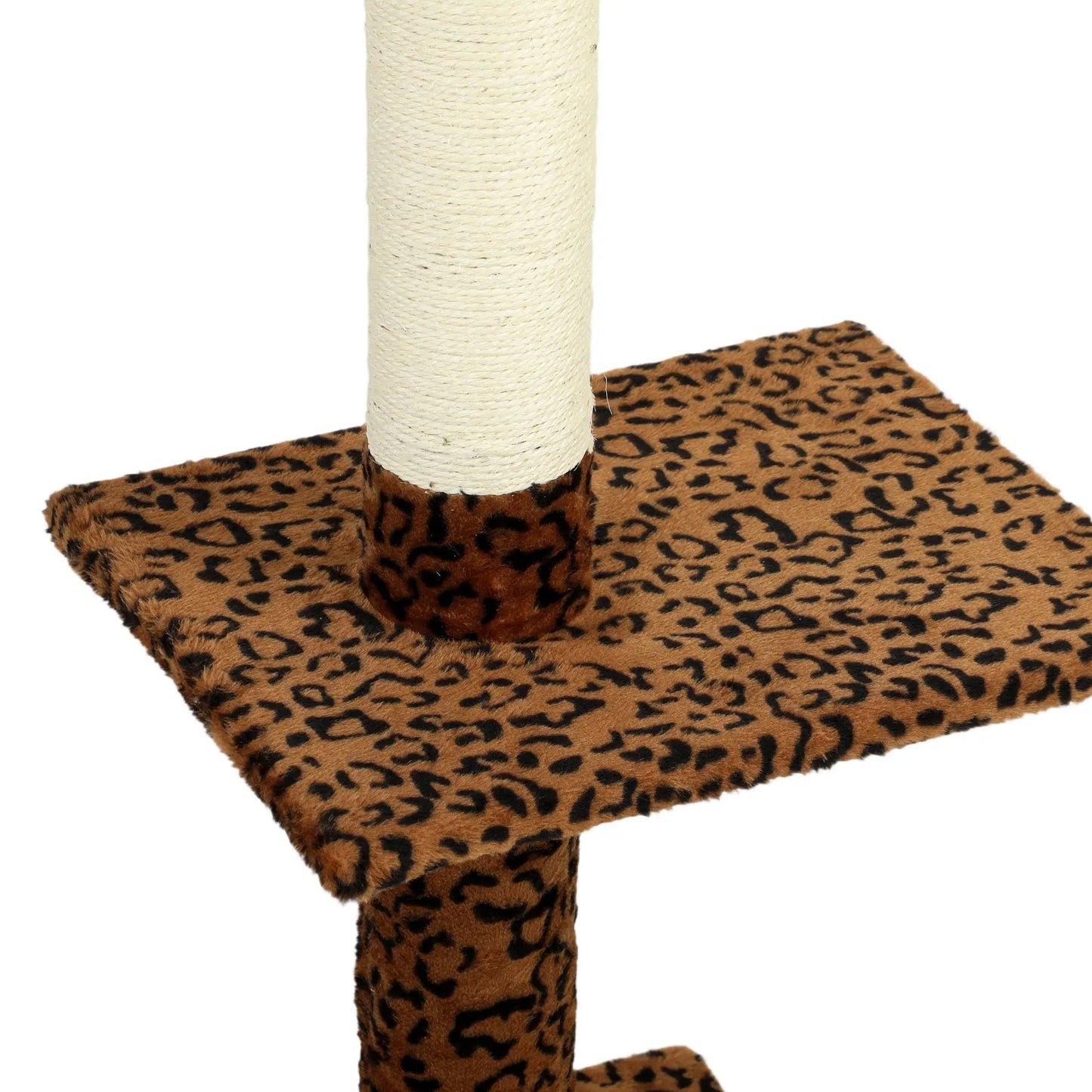 8.5ft Cat Tree 5-Tier Kitty Activity Center With Scratching Post, Leopard Print