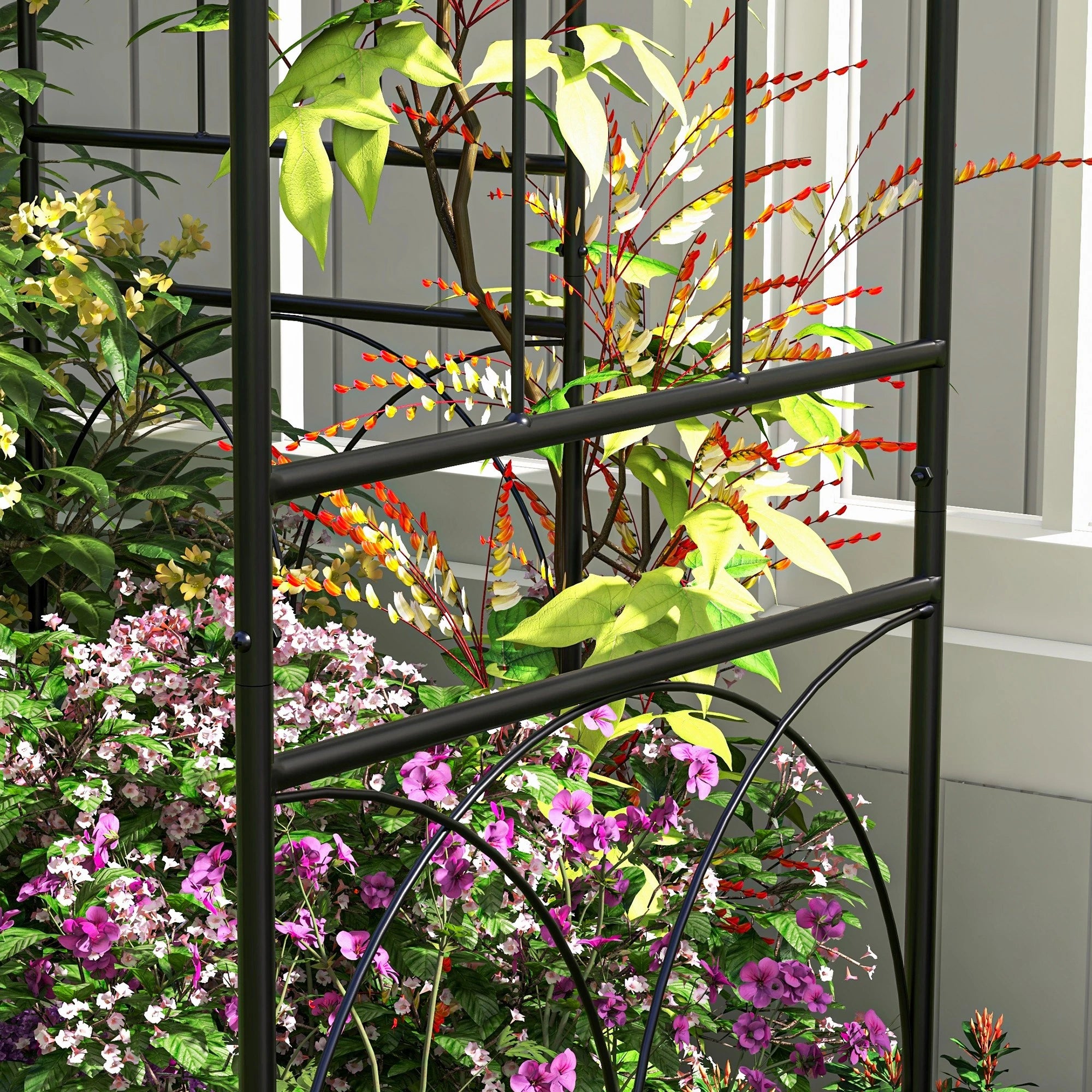 Birdcage Shape Arbour, Metal Garden Pergola for Climbing Plants Garden Arches at Gallery Canada
