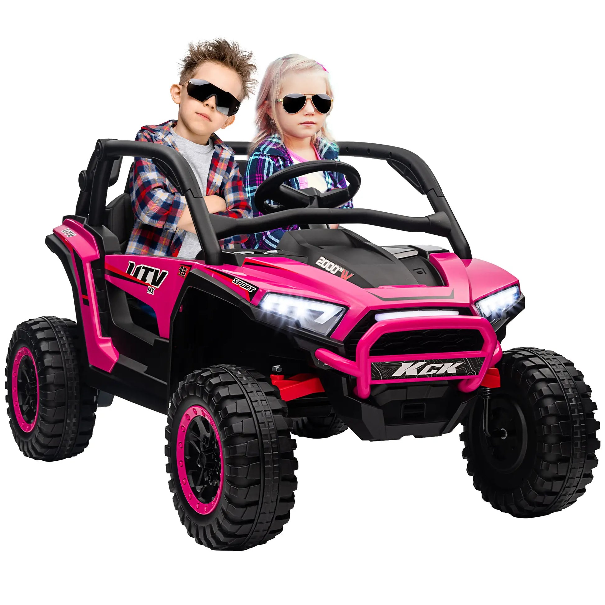 2 Seater Ride On Truck, Electric Car For Kids, 24V 7AH, Pink Electric Toy Cars at Gallery Canada