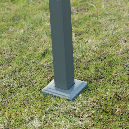 10x7ft Pergola, Retractable Roof, Outdoor Patio Sun Shelter, Grey Pergolas at Gallery Canada