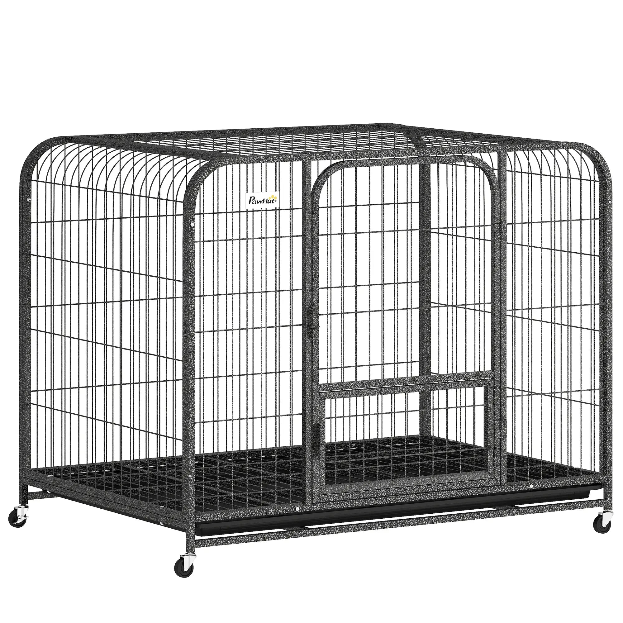 43 Inch Heavy Duty Dog Crate, Extra Large Metal Cage With Lockable Wheels Dog Cages & Crates at Gallery Canada