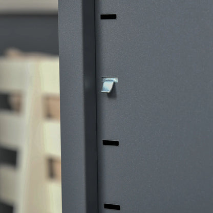 Metal Storage Cabinet, 2 Louvered Doors, Adjustable Shelves, Grey Storage Cabinets at Gallery Canada