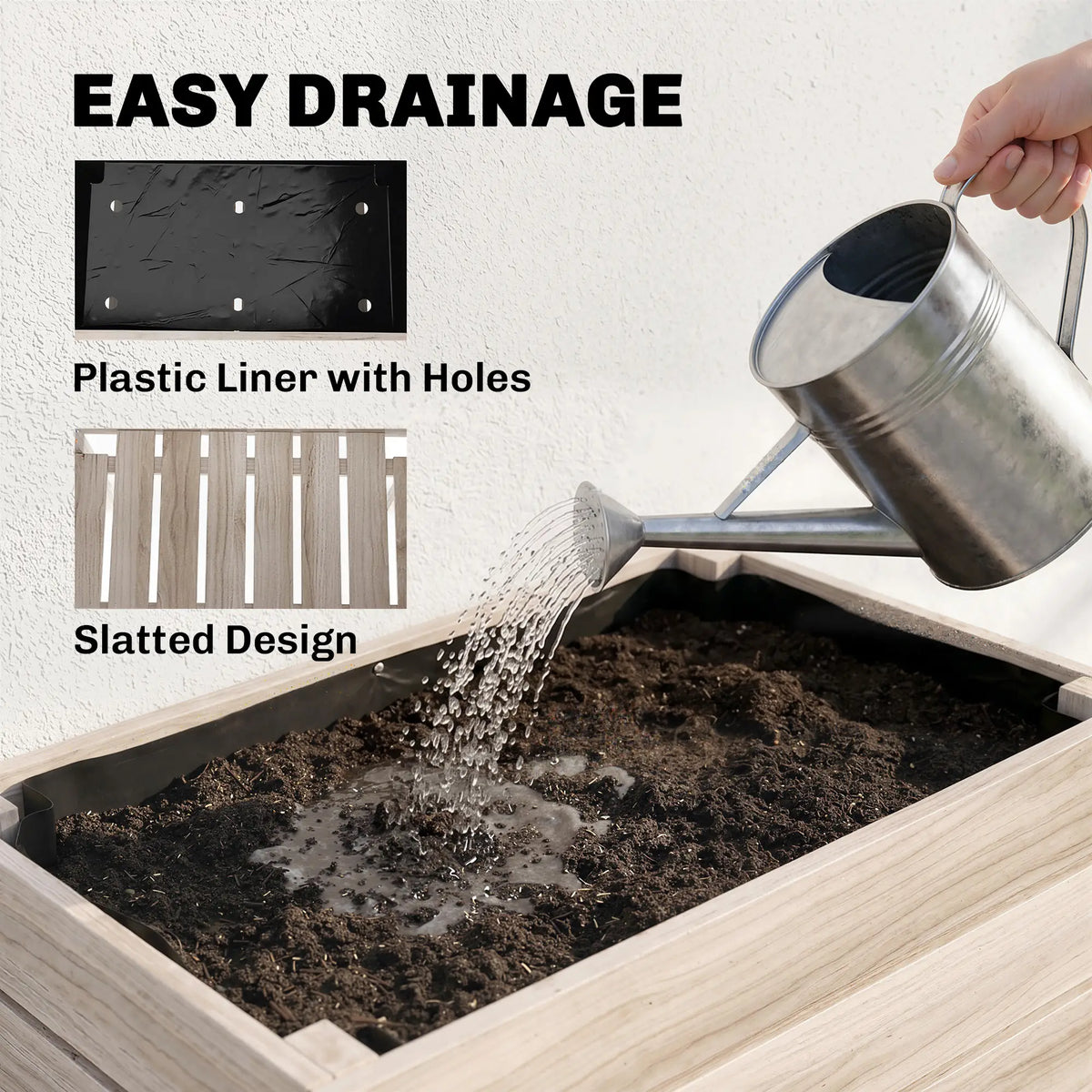 4PCS Wooden Raised Garden Beds, DIY Elevated Planter Box Kit, Indoor Outdoor Elevated Garden Beds at Gallery Canada