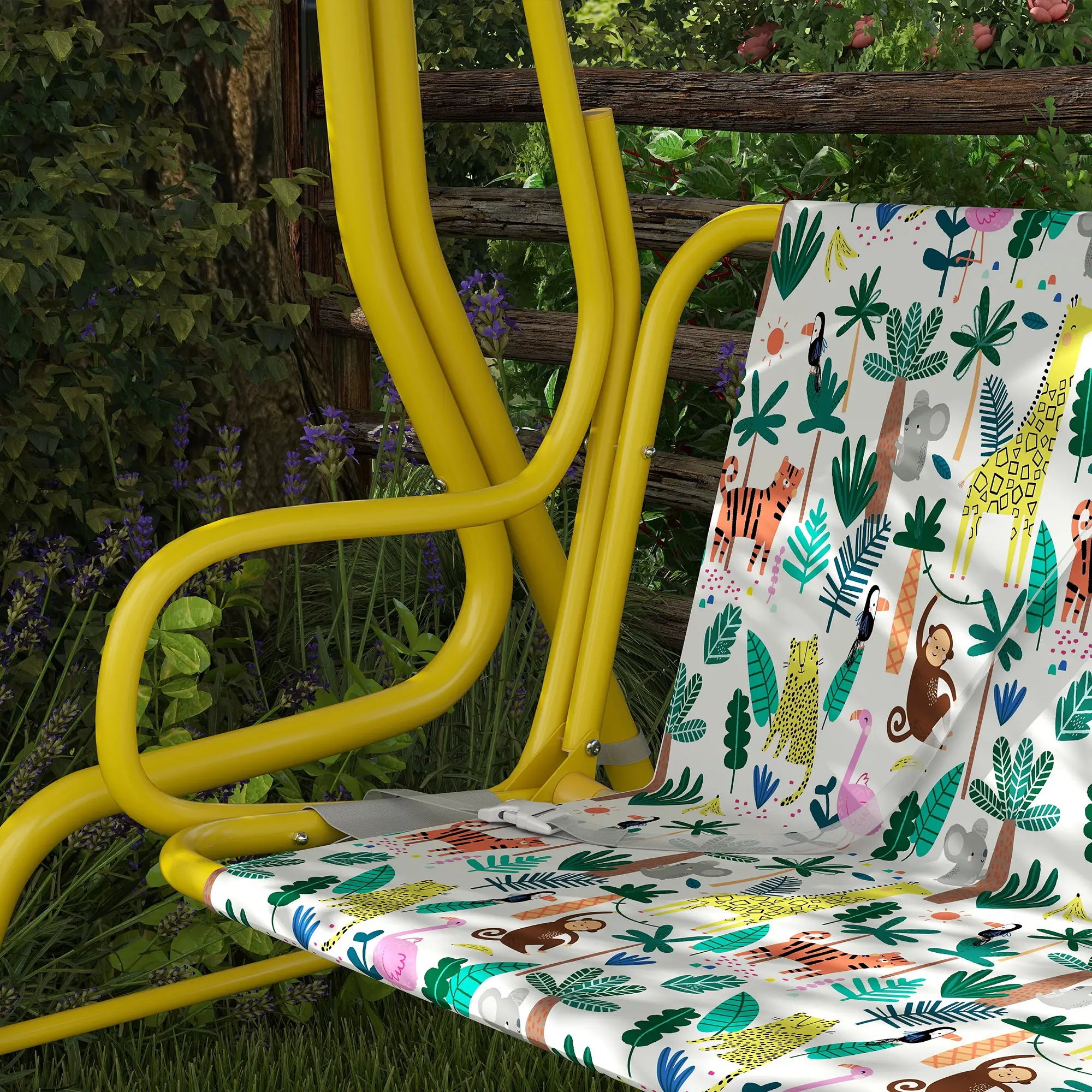 Kids Porch Swing, 2-Seater With Safety Belts, Adjustable Canopy, Green Gym Sets & Swings at Gallery Canada