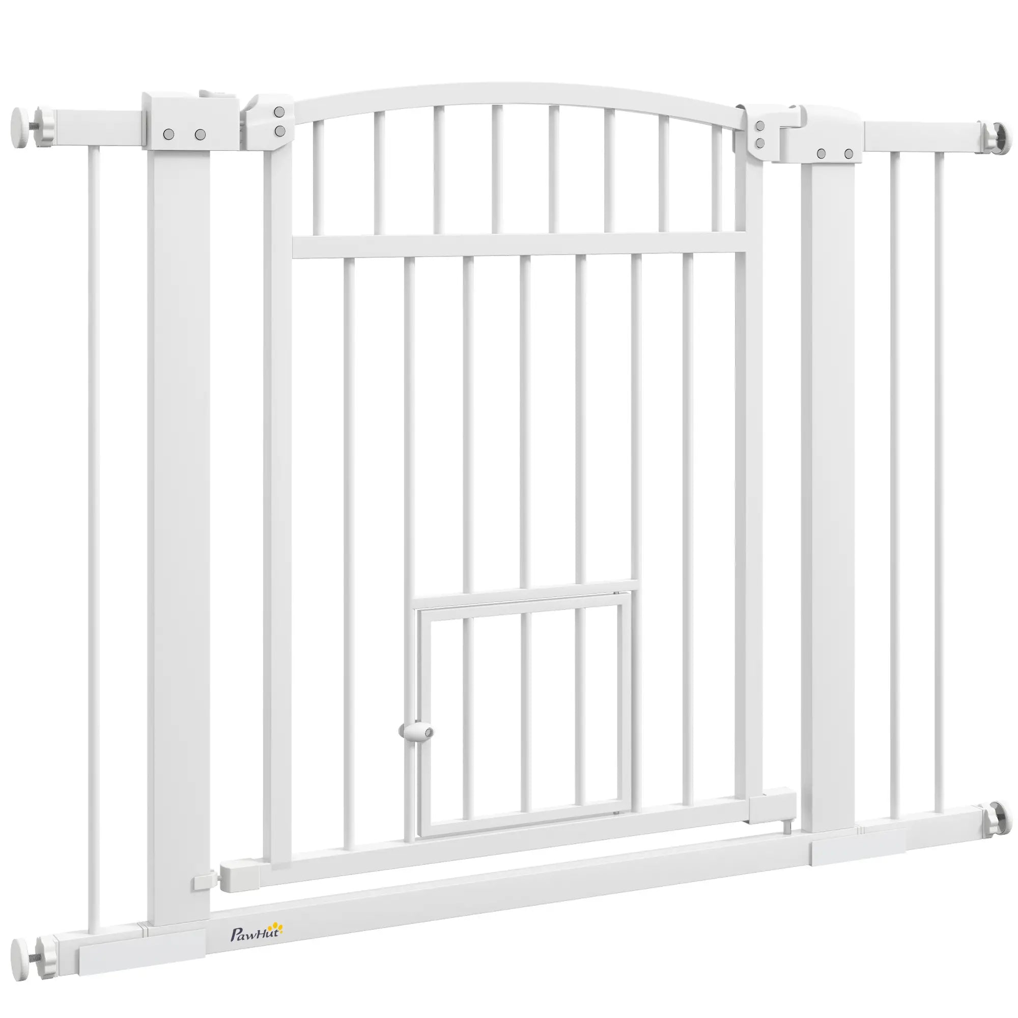30-41 Inch Extra Wide Pet Gate, Small Door, 30 Inch H, 3 and 5.5 Inch Extensions Pet Gates White at Gallery Canada