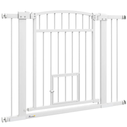 30-41 Inch Extra Wide Pet Gate, Small Door, 30 Inch H, 3 and 5.5 Inch Extensions Pet Gates White at Gallery Canada