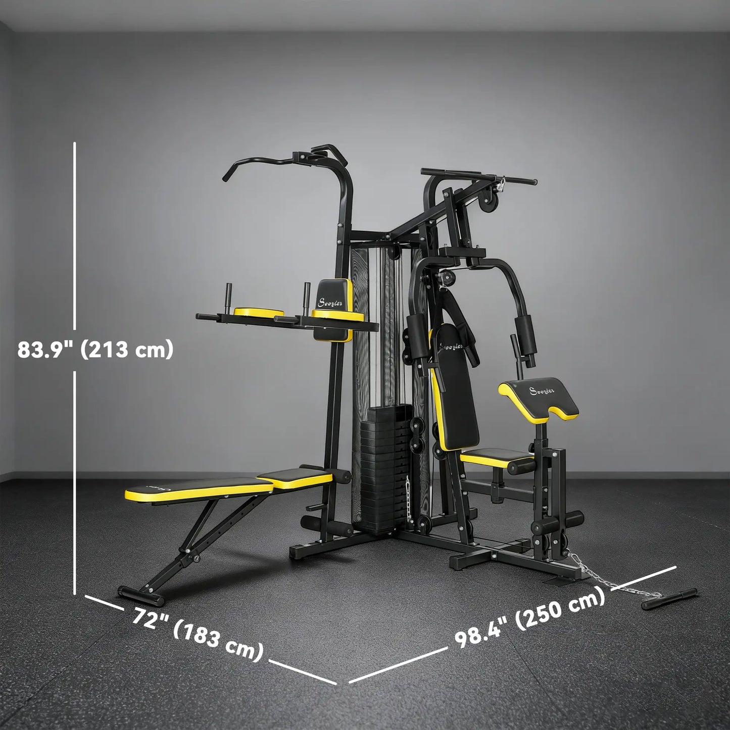 Smith Machine, Multi Home Gym with Weight Stack and Pulley System Power Towers at Gallery Canada