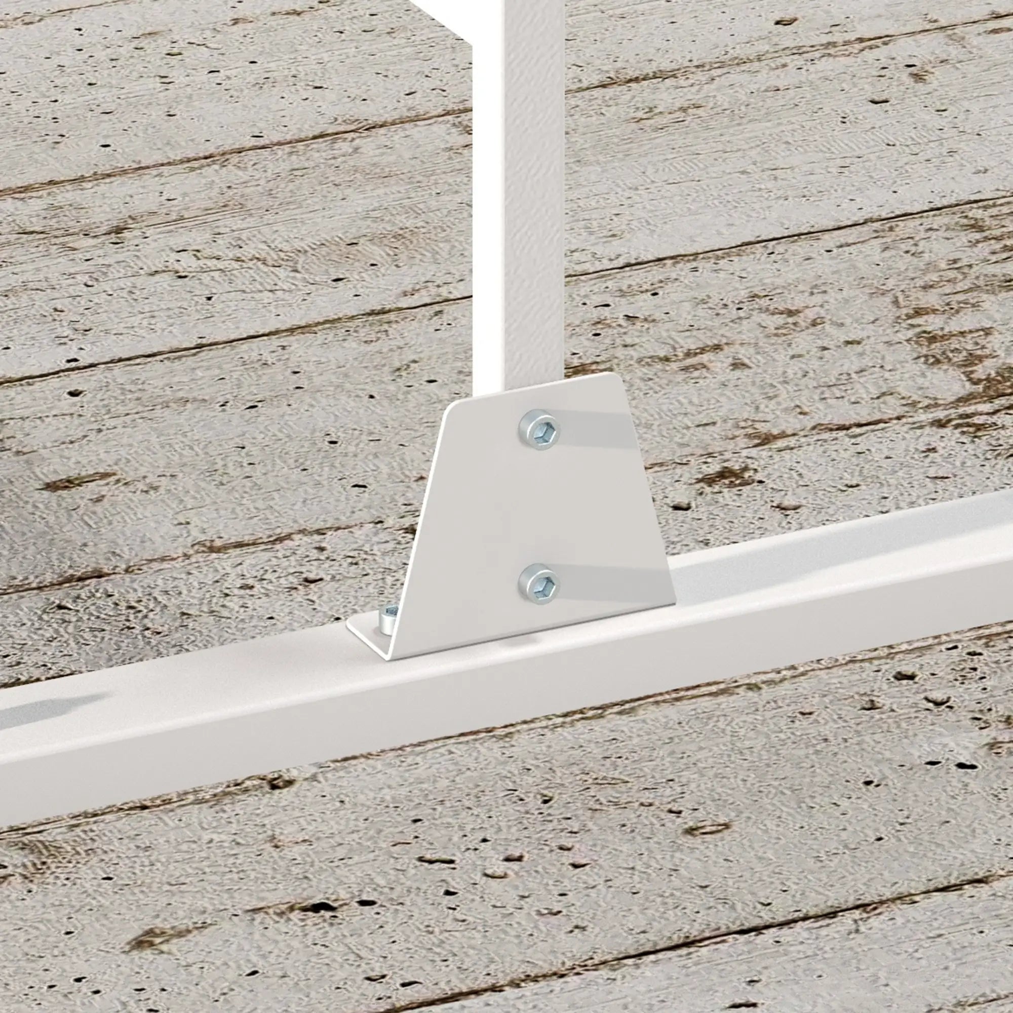 6.5FT Metal Privacy Screen, Large Leaf Style, White Side Awnings at Gallery Canada