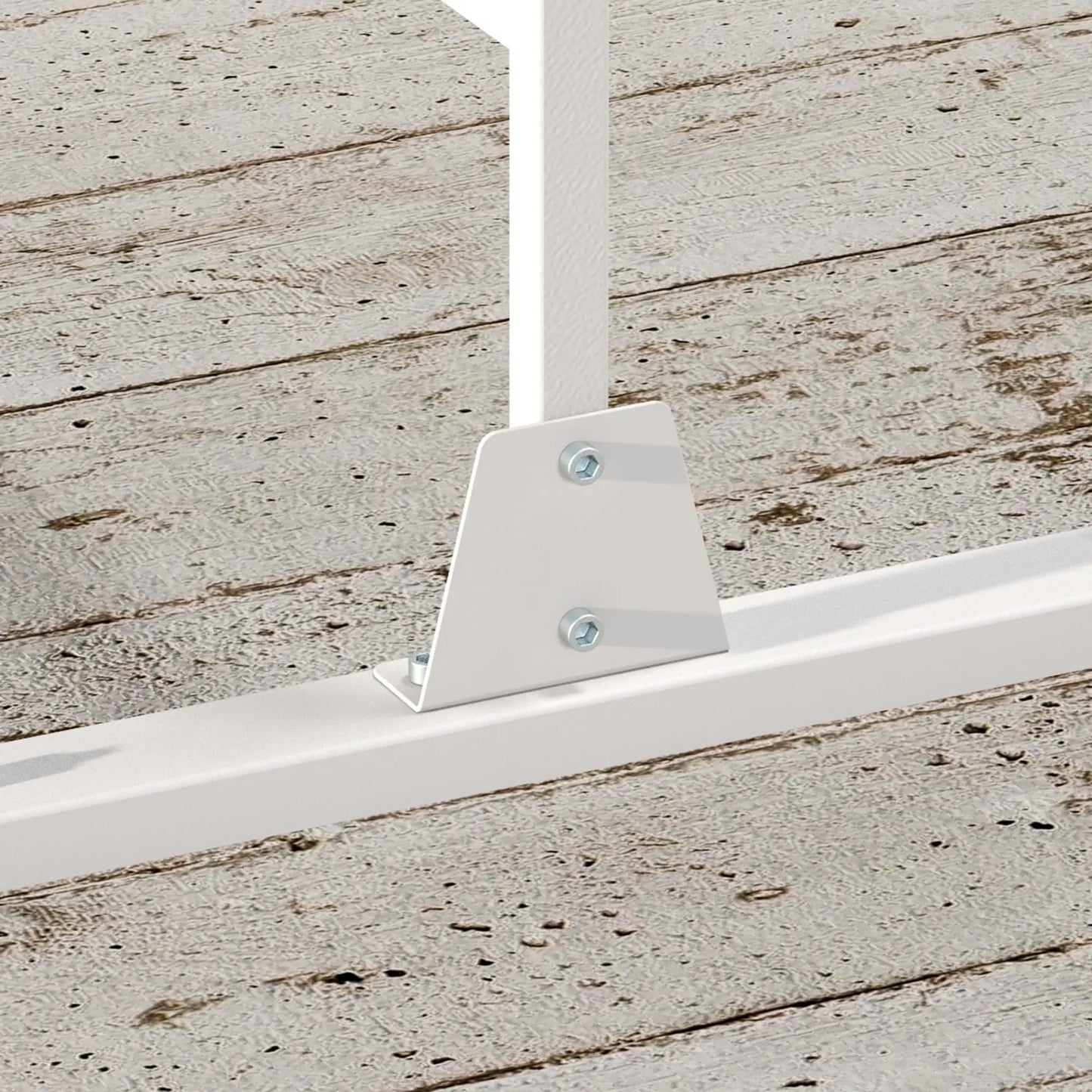 6.5FT Metal Privacy Screen, Large Leaf Style, White Side Awnings at Gallery Canada