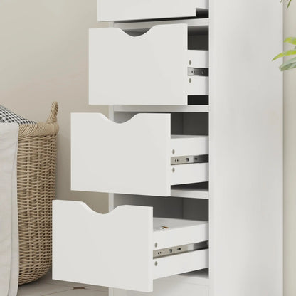 4-Drawer Bathroom Cabinet, Freestanding Narrow Storage, White Bathroom Cabinets at Gallery Canada