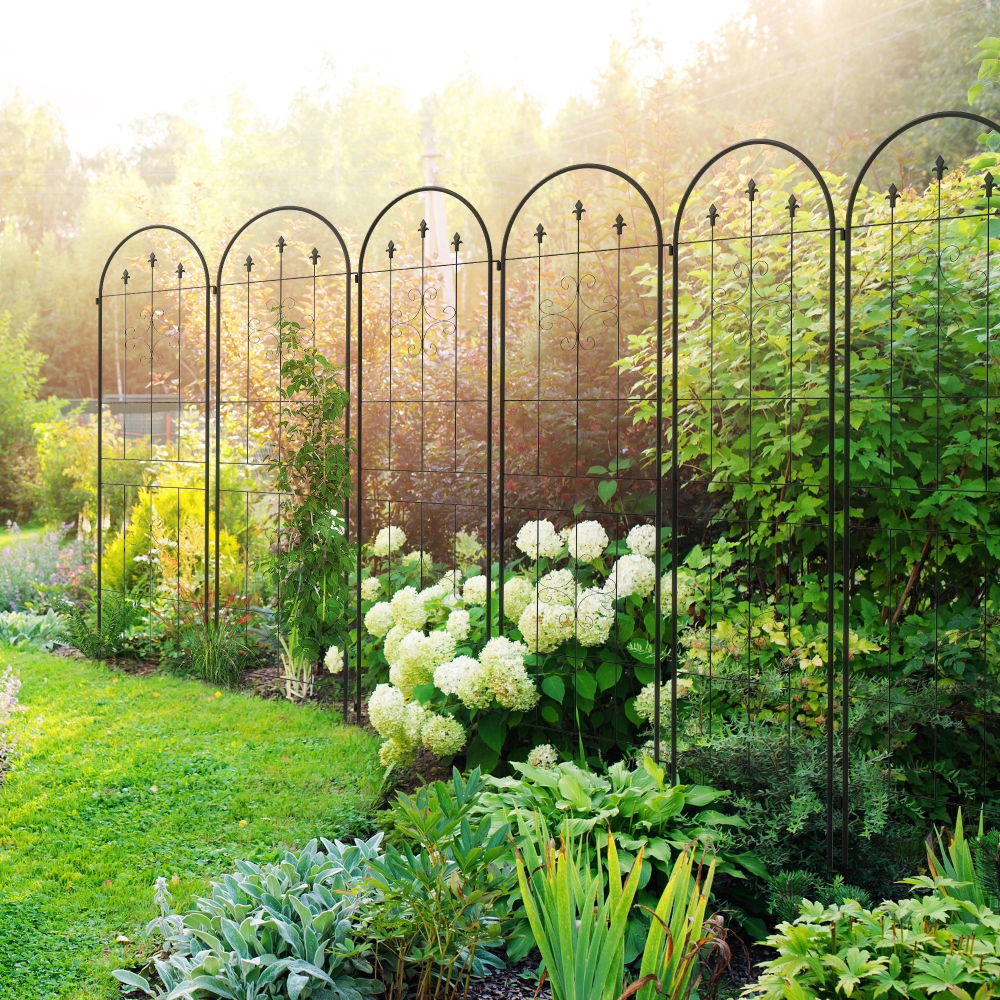 Metal Trellis Set of 6, Garden Climbing Plant Support, Arrow Design Plant Stands at Gallery Canada