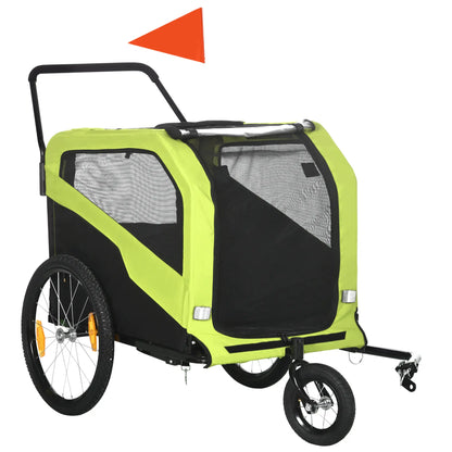 Dog Bike Trailer for Large Dogs, Green Dog Bike Trailers & Strollers Green at Gallery Canada