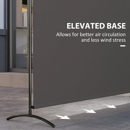 Single Panel Room Divider, UV30+ Privacy Screen, Dark Grey Side Awnings at Gallery Canada