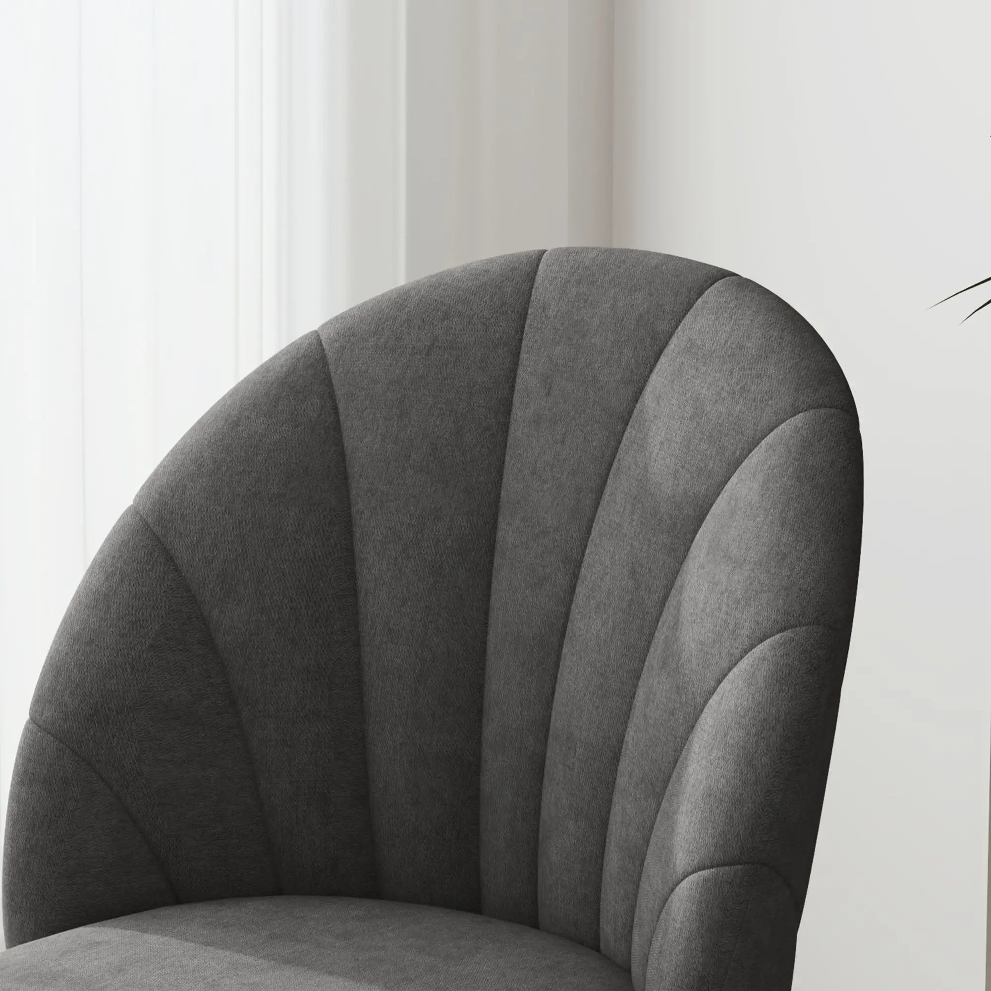 Modern Dining Chairs Set of 4, Upholstered, Metal Legs, Dark Grey Dining Chairs at Gallery Canada