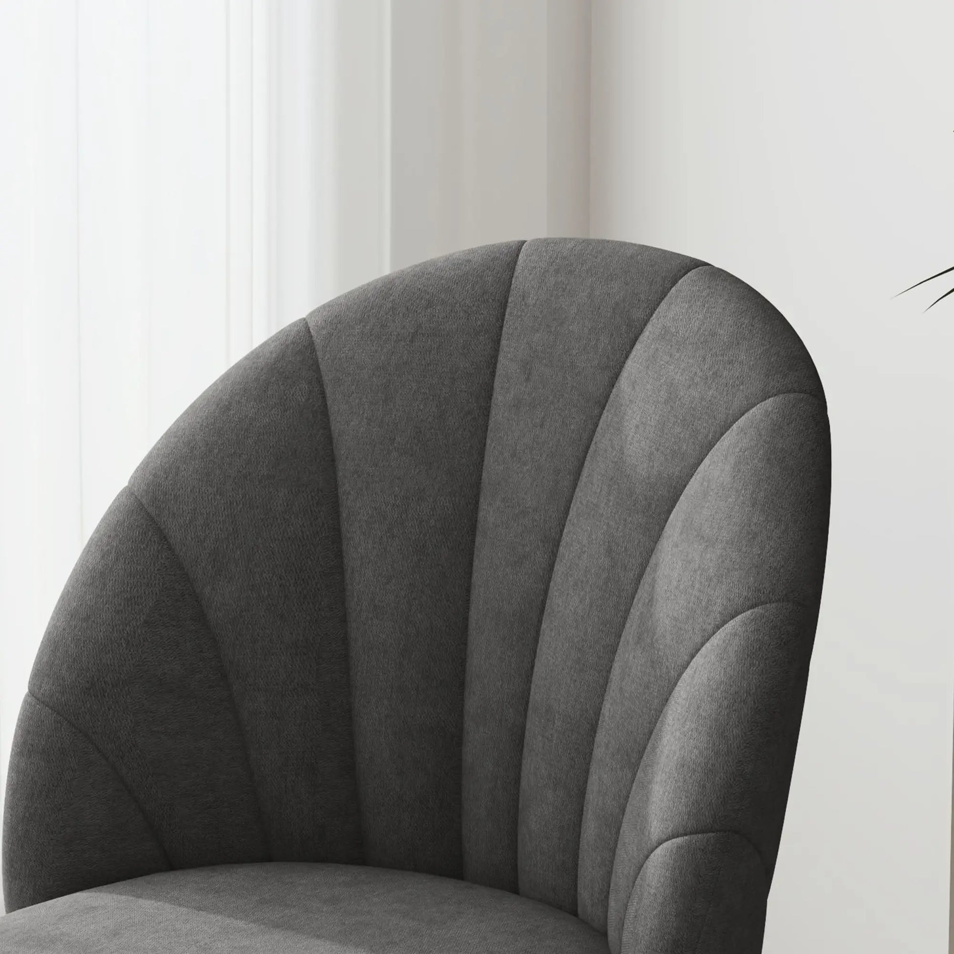 Modern Dining Chairs Set of 4, Upholstered, Metal Legs, Dark Grey Dining Chairs at Gallery Canada