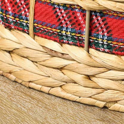 23 Inch Rustic Christmas Tree Skirt, Water Hyacinth Collar, Natural Christmas Trees at Gallery Canada