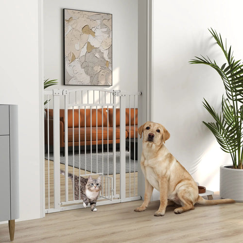 30-41 Inch Extra Wide Pet Gate, Small Door, 42 Inch H, Extension Kit
