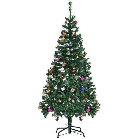 4.9ft Artificial Christmas Tree, Holiday Party Decor, Green Artificial Christmas Trees Green at Gallery Canada