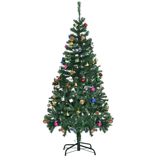 4.9ft Artificial Christmas Tree, Holiday Party Decor, Green