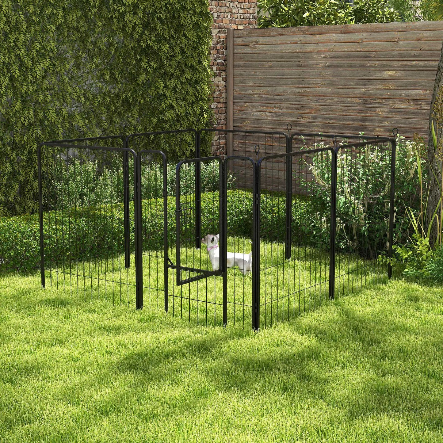 8 Panel Pet Playpen, Heavy-Duty Metal, Foldable, Indoor Outdoor, 39"H Houses, Kennels & Pens at Gallery Canada