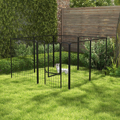 8 Panel Pet Playpen, Heavy-Duty Metal, Foldable, Indoor Outdoor, 39"H Houses, Kennels & Pens at Gallery Canada