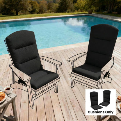 Patio Chair Cushion For Adirondack Chairs, Black Patio Chair Cushions at Gallery Canada