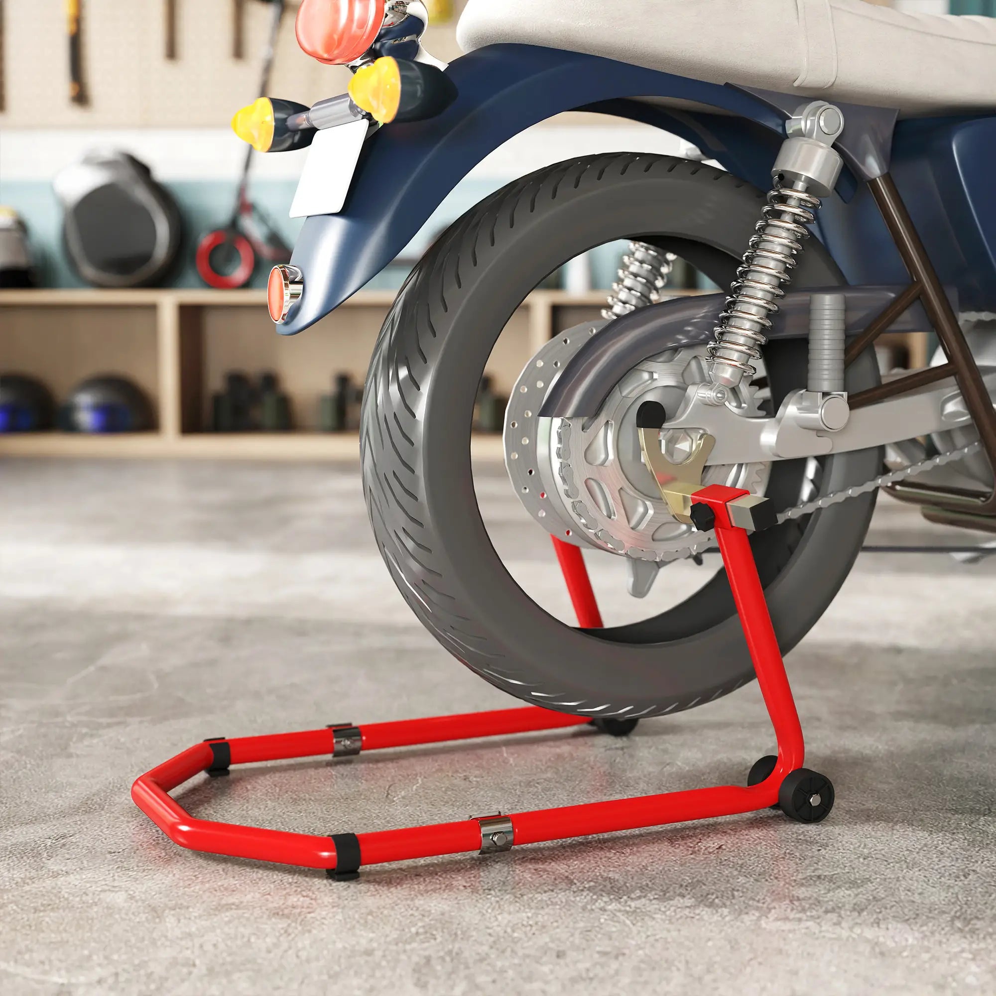 Motorcycle Stand Lift, 850 lbs Capacity, Front Rear Combo, Red Automotive at Gallery Canada