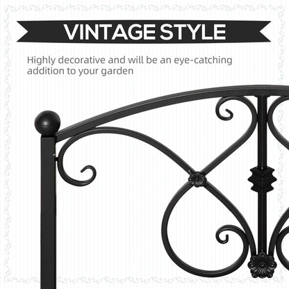 Garden Bridge 3.3FT, Decorative Backyard Pond Bridge, Black Garden Decor at Gallery Canada