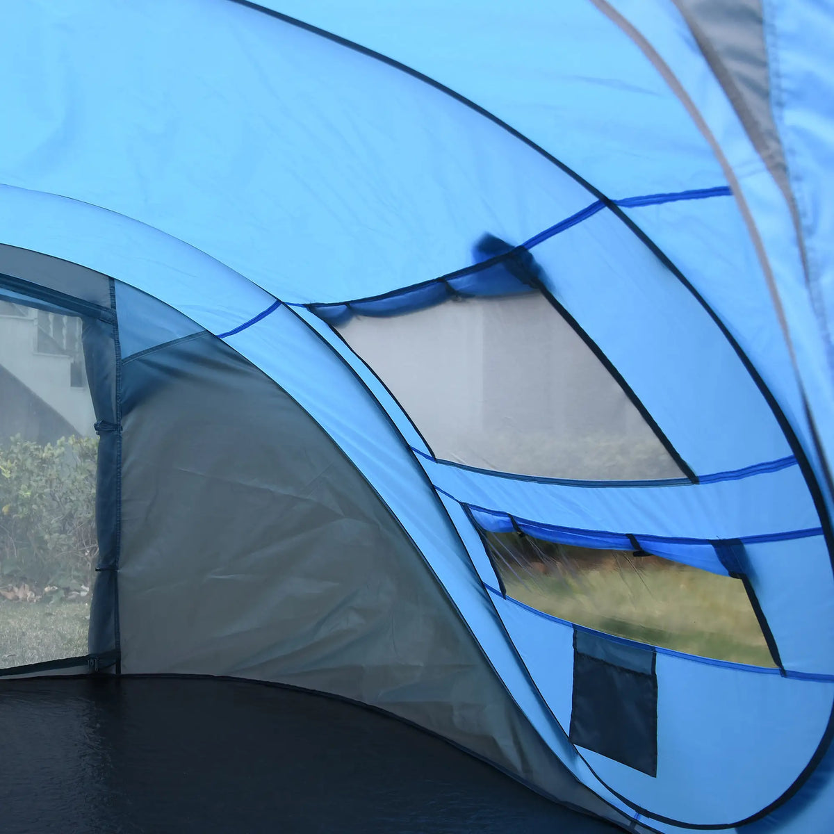 4 Person Pop Up Tent, Automatic Setup, With Doors, Windows, Carry Bag, Blue Camping Tents at Gallery Canada