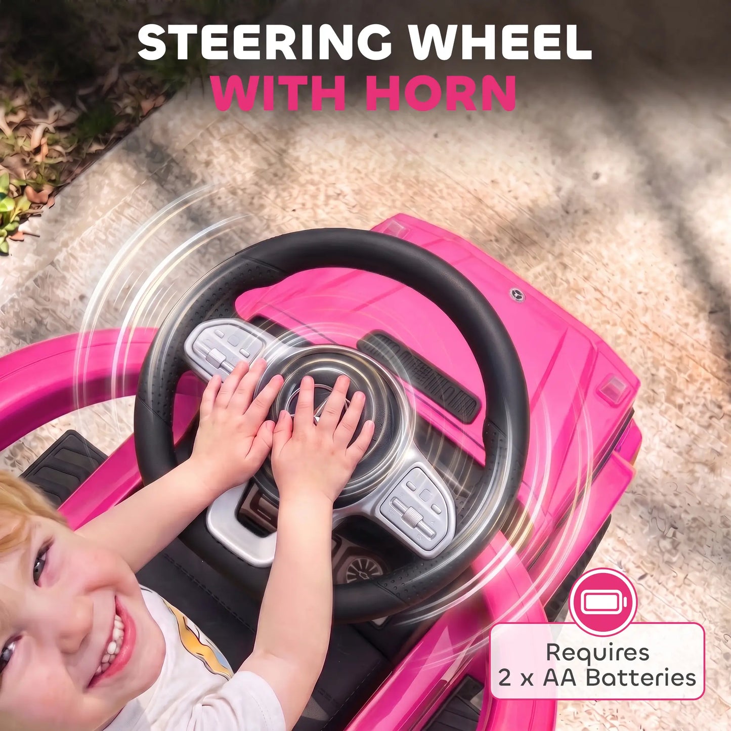 Mercedes-Benz G350 Licensed Push Car, Pink