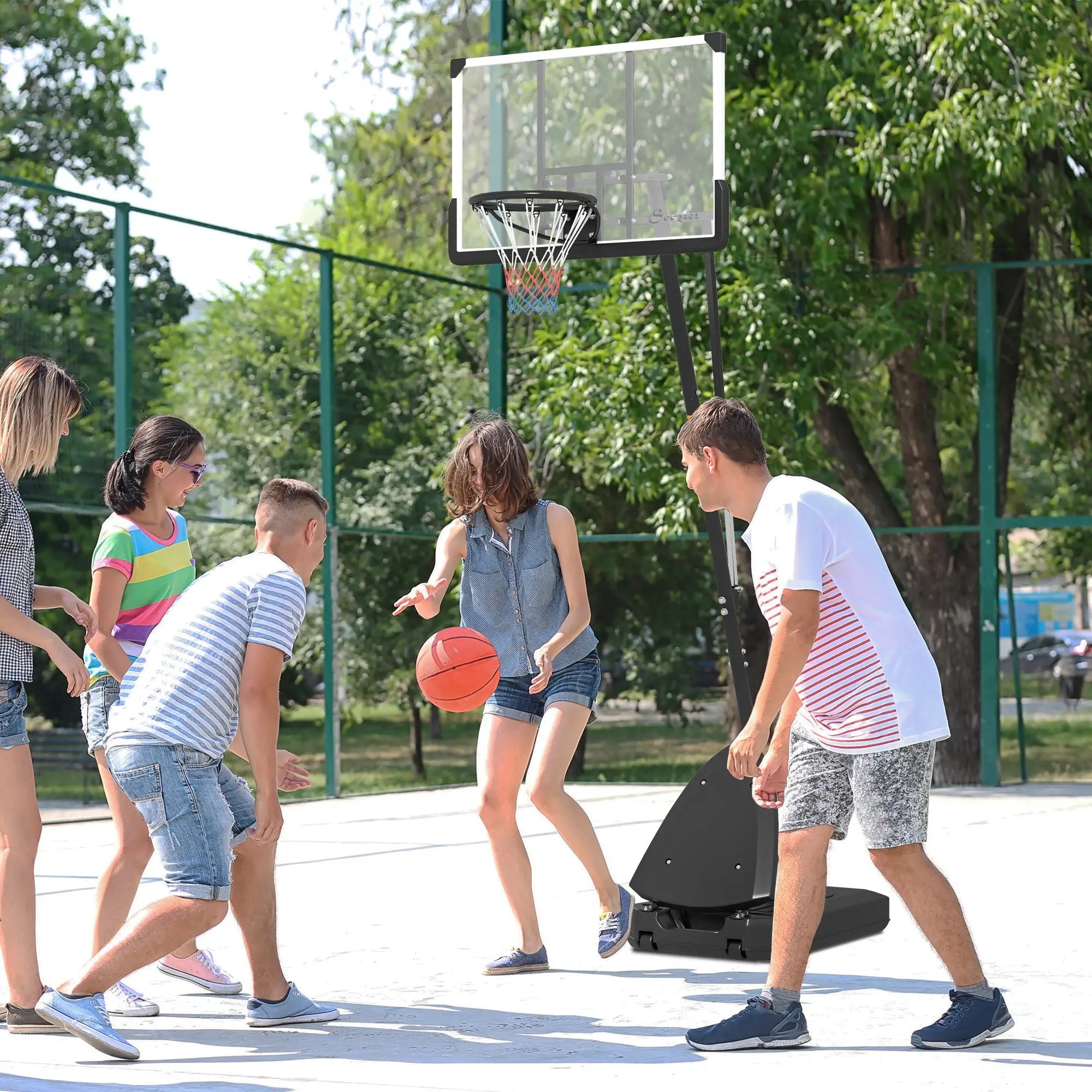 Portable Basketball Hoop, 5-10ft, 44