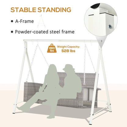 Metal Swing Stand, Hanging Chair Frame, 528 LBS, Backyard, Patio, Lawn, White Hammock Stands at Gallery Canada