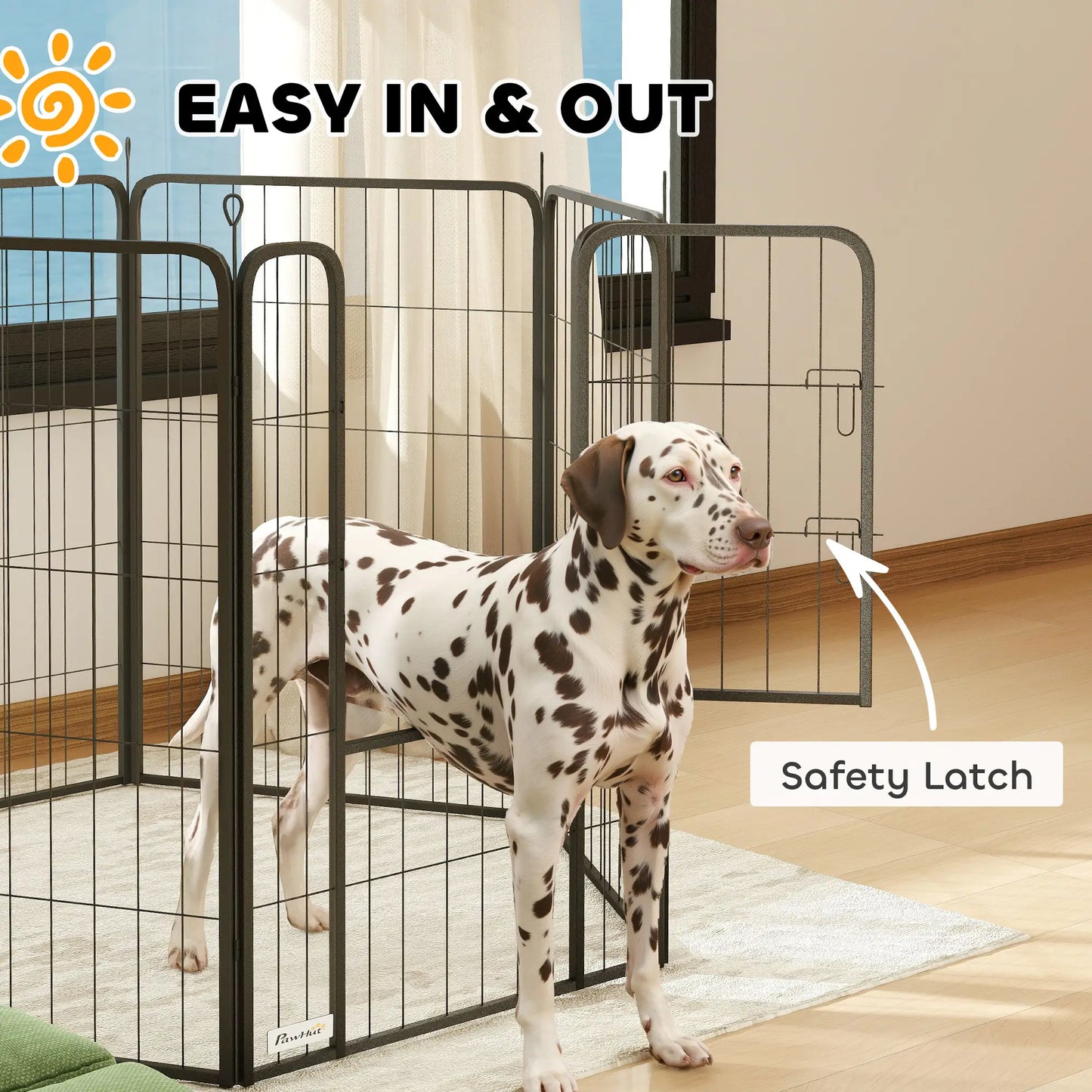 6 Panels Heavy Duty Dog Playpen, 39" Height, Portable Foldable Houses, Kennels & Pens at Gallery Canada
