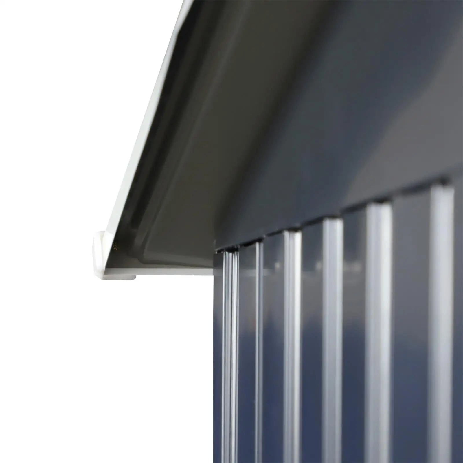 11.2ft x 12.5ft Garden Storage Shed, 4 Vent Slots, Double Sliding Door, Grey Sheds at Gallery Canada