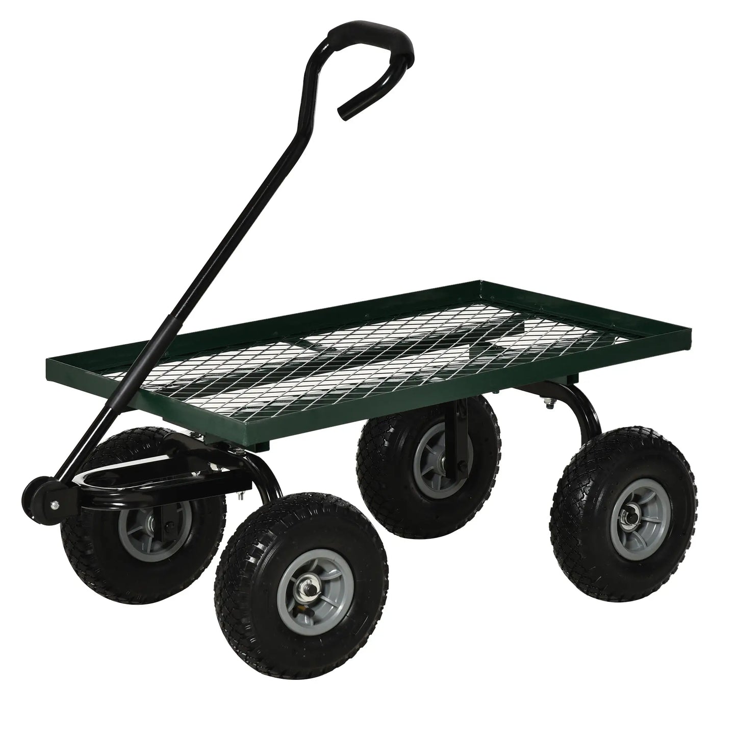 Heavy Duty Garden Wagon, 10" Wheels, 330 lbs, Black Folding Garden Carts Black at Gallery Canada
