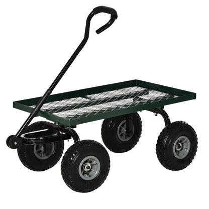 Heavy Duty Garden Wagon, 10" Wheels, 330 lbs, Black Folding Garden Carts Black at Gallery Canada