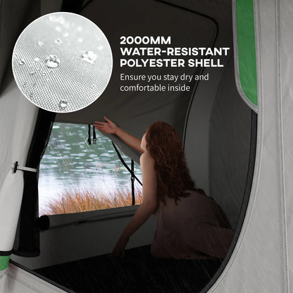 2000mm Waterproof SUV Tent, 3 Doors, Mesh Window, 5-6 Person, Grey Green Camping Tents at Gallery Canada