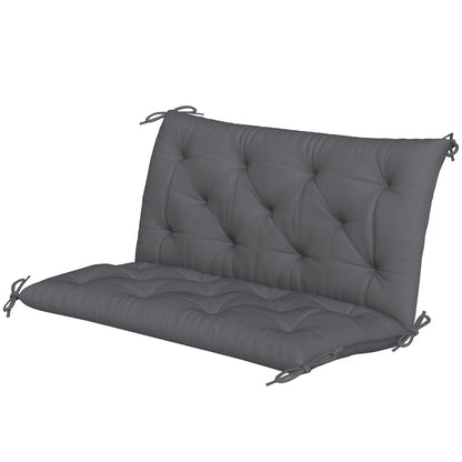 Porch Swing Cushion, Garden Bench Cushion with Backrest, Non-Slip, 39.4" x 38.6", Dark Grey Patio Chair Cushions at Gallery Canada